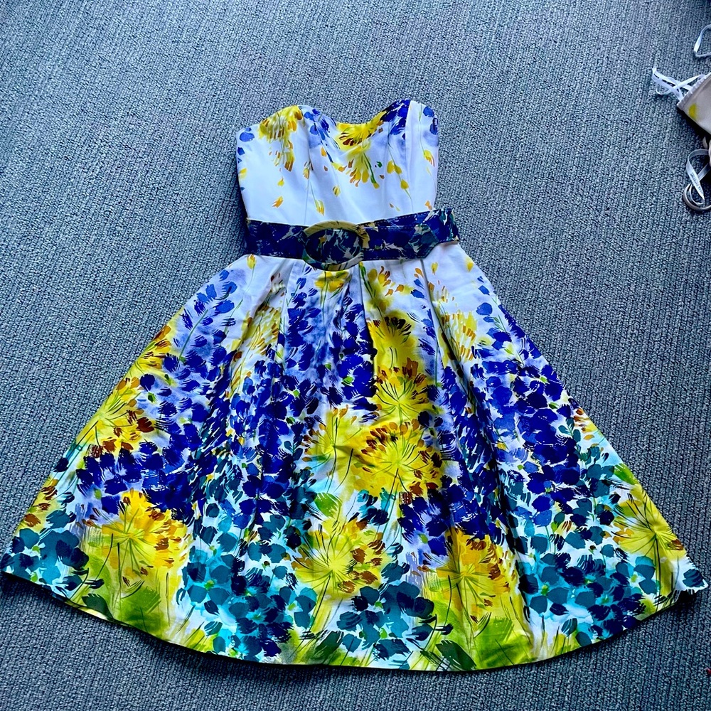 Muse floral belted cocktail dress size 6